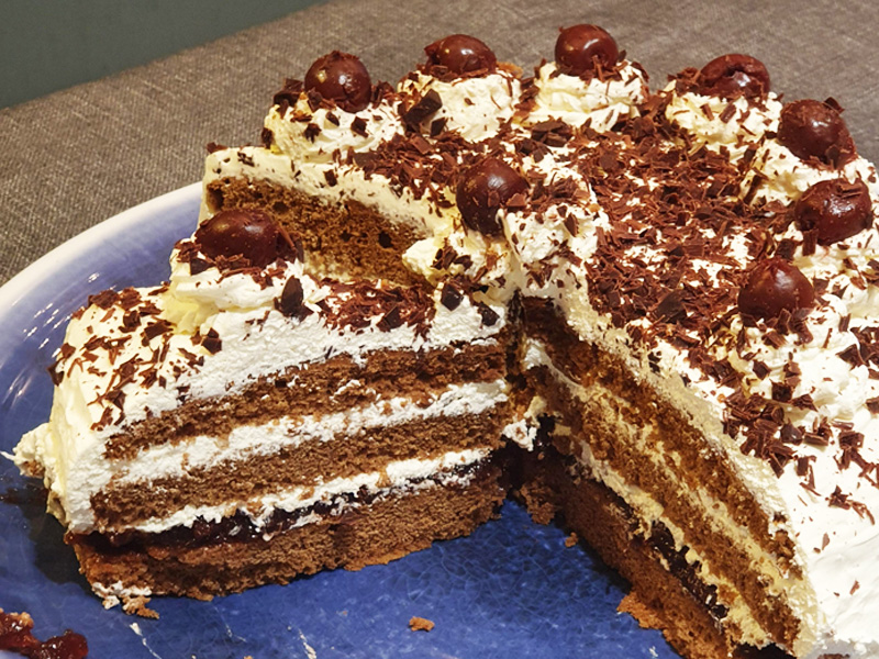 Nishs Black Forest gateau